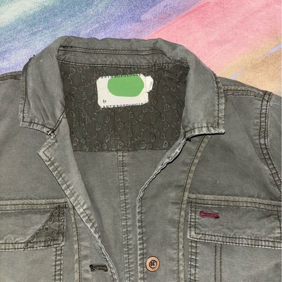 Anthropologie Green Military Jacket size S “Run Ruby Jacket” - Picture 6 of 9